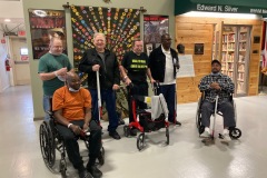 Veterans from the Eastern  Blind Rehabilitation Center t the West Haven VA Medical Cemter